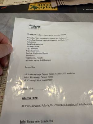   at Simply South - Indian Vegetarian Restaurant in Warrenville