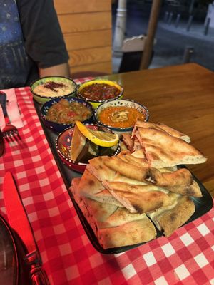 Vegan mezze starter   at Galata Lily Lounge Restaurant in Istanbul