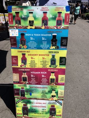 Juice vendor   at Farmer's Market in Cerritos