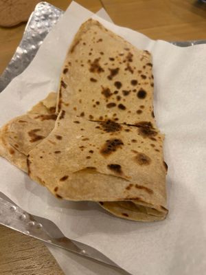 Really awful paratha, dry and tasteless.  at Highway Curry in Phuket