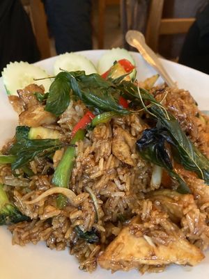 Basil Fried Rice at Araya's Place - Madison St in Seattle