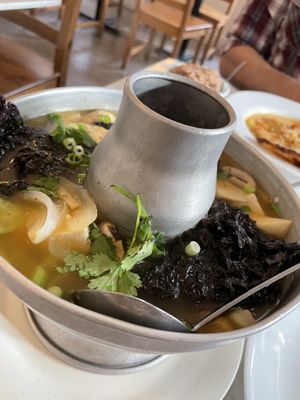 Mushroom soup - 4/5- was good but a little too much seaweed for my taste and texture of some mushrooms was off   at Araya's Place - Madison St in Seattle