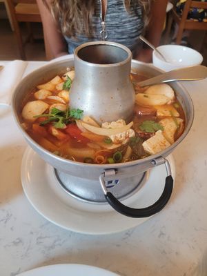 Tom yum soup at Araya's Place - Madison St in Seattle