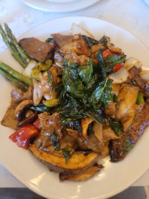 Drunken mushroom noodles at Araya's Place - Madison St in Seattle