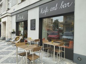  at Polibek Café  in Prague