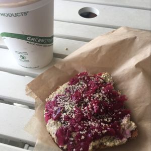 love this savory toastie! at Among The Flowers Cafe in Sanibel