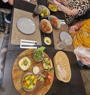 Mixed Table at Hummus Lebanese Cuisine Restaurant Pforzheim in Baden-württemberg