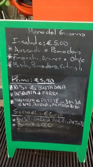 Day menu at I Lovegetarian - Cannobio in Milan