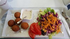 mixed falafel plate at EcoistHan in Istanbul