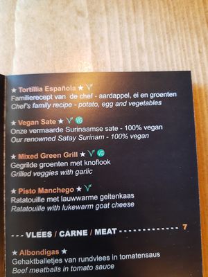 Menu1 at El Rey in Woerden