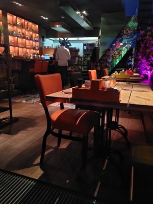 Indoor sitting area and bar, also more space upstairs at El Rey in Woerden