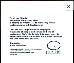  at Graziano's Brick Oven Pizza in Niles