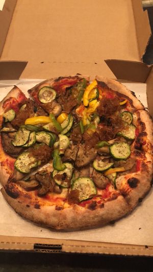 Vegan Maribella Pizza at Graziano's Brick Oven Pizza in Niles
