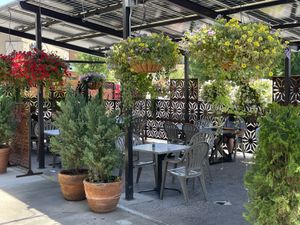 Covered patio   at Nayarit Restaurant in Durango