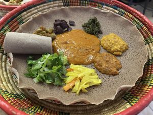 Injera  at Injera Eritrean und Ethiopian Restaurant in Hamburg
