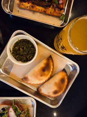 Lentil & Soyrizo Empandas at Kompoocha - Non-alcoholic Kombucha  in Temecula