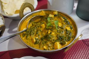 Palak paneer at Au Vermillon in Limoges