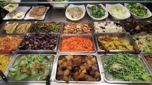 Vegan buffet dishes at QuánGuó JiànKāng 全國健康 - Country Health - Tianmu in Taipei
