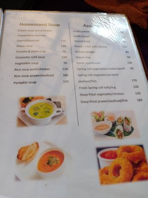 Menu 4 at Phangan Cove in Koh Phangan