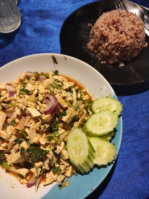 Larb tofu at Mama Pooh's Kitchen in Koh Phangan