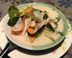 Tom Kha soup at Mama Pooh's Kitchen in Koh Phangan