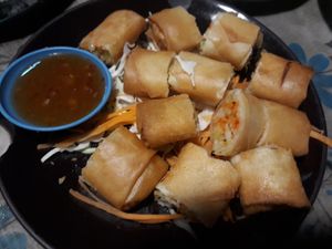 Spring rolls at Mama Pooh's Kitchen in Koh Phangan