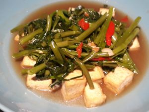 Morming glory at Mama Pooh's Kitchen in Koh Phangan