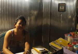 Proud of their veg options sticker at Mama Pooh's Kitchen in Koh Phangan