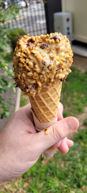 Two balls with hazelnuts. at LaCrèma  in Paris