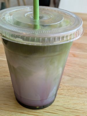 Blueberry matcha at Okay Coffee  in Folkestone