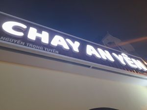 Main sign outside at Chay An Yên in Ho Chi Minh City