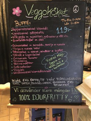 Great selection of vegan food. at Veggokoket in Vasteras