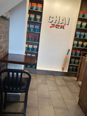 Inside seating at Kolkata Chai Co - Nolita in New York City