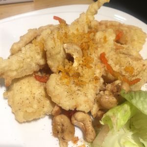 Deep fried veg cuttlefish at Paramita Vegetarian Restaurant - Cheung Yee in Kowloon