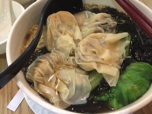 Dumplings noodles soup at Paramita Vegetarian Restaurant - Cheung Yee in Kowloon