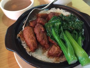 Veg pork ribs pot rice at Paramita Vegetarian Restaurant - Cheung Yee in Kowloon