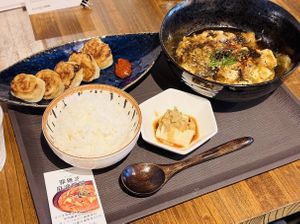 Mapo Tofu & GYOZA  at Tsuminaki Mapo Tofu (Mita Tamachi Branch) - 罪無き麻婆豆腐 in Tokyo