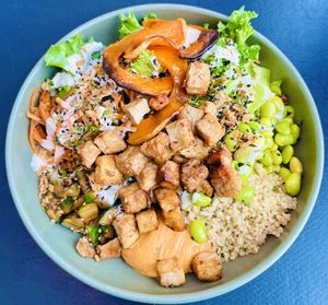 Tofu bowl   at Plantan Bístró in Reykjavik