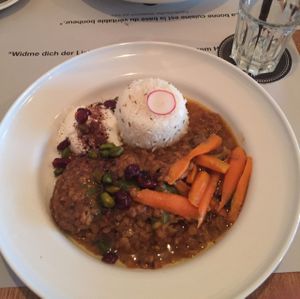 Rice, lentils and some veggies at Bonbec in Bern
