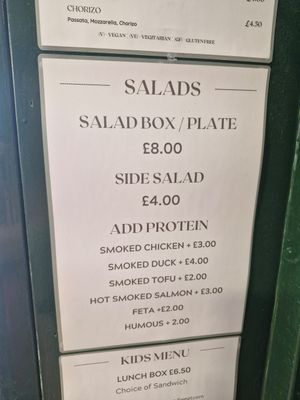 Salad (tofu or houmous vegan options) at Nook & Noble Cafe in Ceredigion