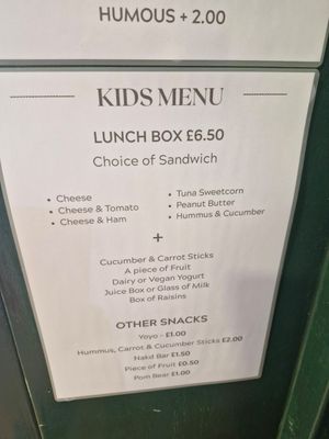 Houmous and cucumber sandwich, at Nook & Noble Cafe in Ceredigion