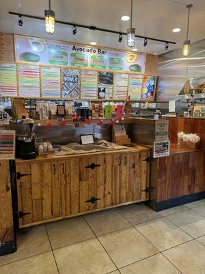 Ordering Counterr  at Kreation Organic Juicery in El Segundo