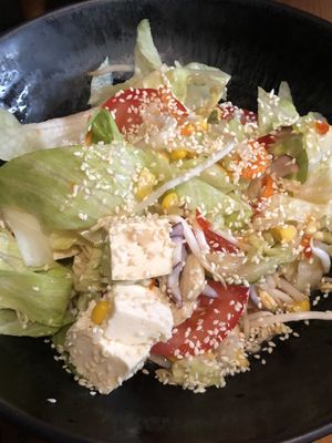 Tofu salad  at Maly Buddha in Prague