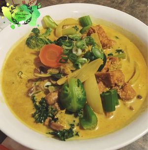 One of the soups at Friends and Neighbours Cafe in Edmonton