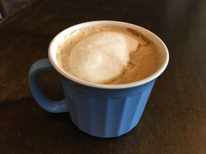 Large Decaf Almond Latte at Blue Tree Cafe in Honolulu