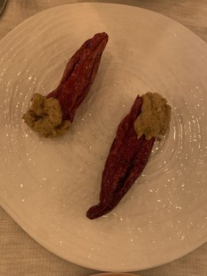 PEPERONE CRUSCO con pane   at Ristorante Burro Salato - Cucina Francese e Lucana a Matera in Basilicata
