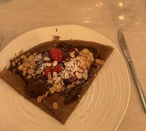 I didn’t take a photo of the spaghetti but here’s the dessert!  at Ristorante Burro Salato - Cucina Francese e Lucana a Matera in Basilicata