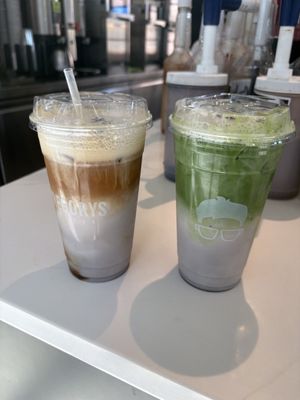 Blue dream latte/blue dream matcha. Sooo good   at Gregory's Coffee in Darien