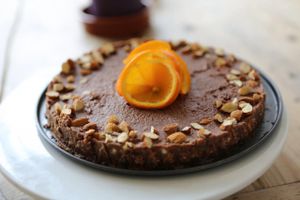 raw chocolate + orange cake at The Cafe at Caribou Rooms in Hove