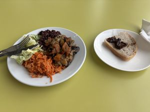 Mushroom miso stew   at Community Cafe in North London